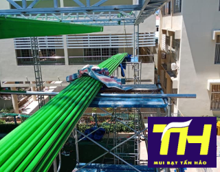 Mái Kéo Xếp Che Sân Chơi, Sân Thể Thao - Mui Bạt Tấn Hảo