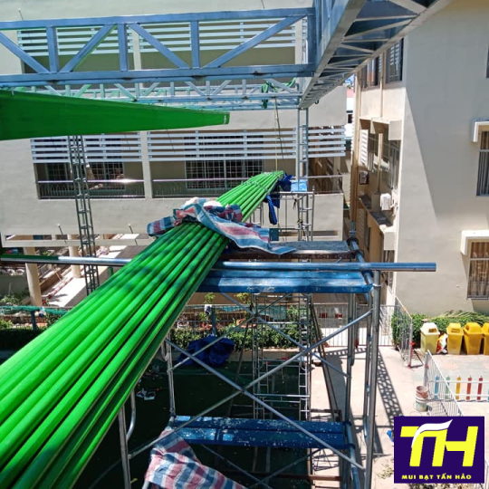 Mái Kéo Xếp Che Sân Chơi, Sân Thể Thao - Mui Bạt Tấn Hảo